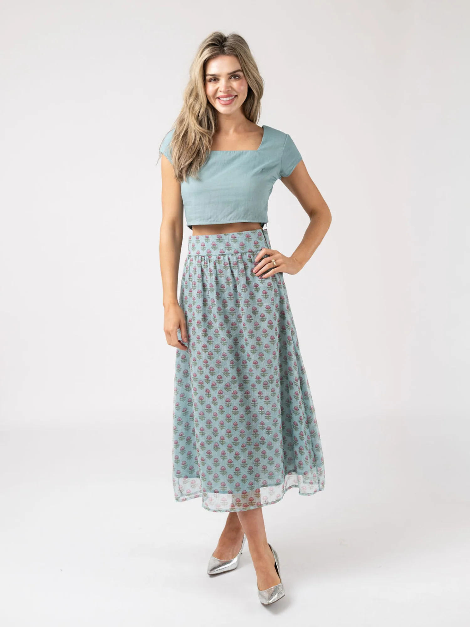 The Nan Top in Dusty Blue - Image 4