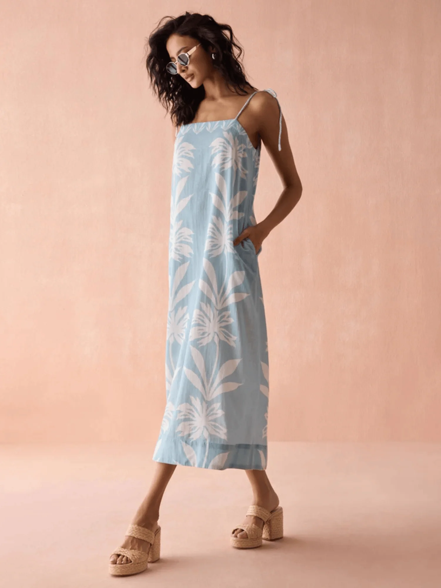 Tillie Maxi Dress in Dana Skylight