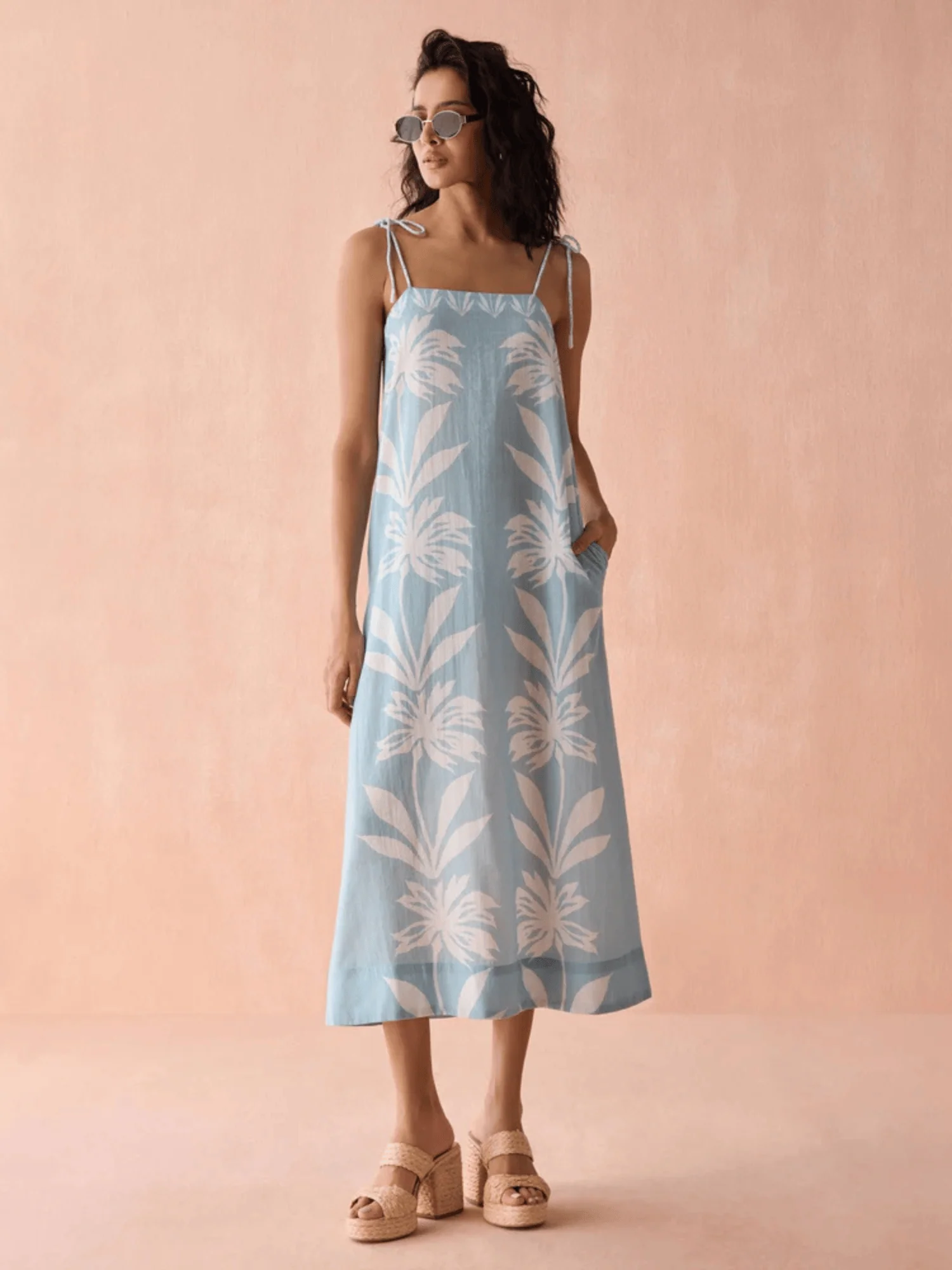 Tillie Maxi Dress in Dana Skylight - Image 3