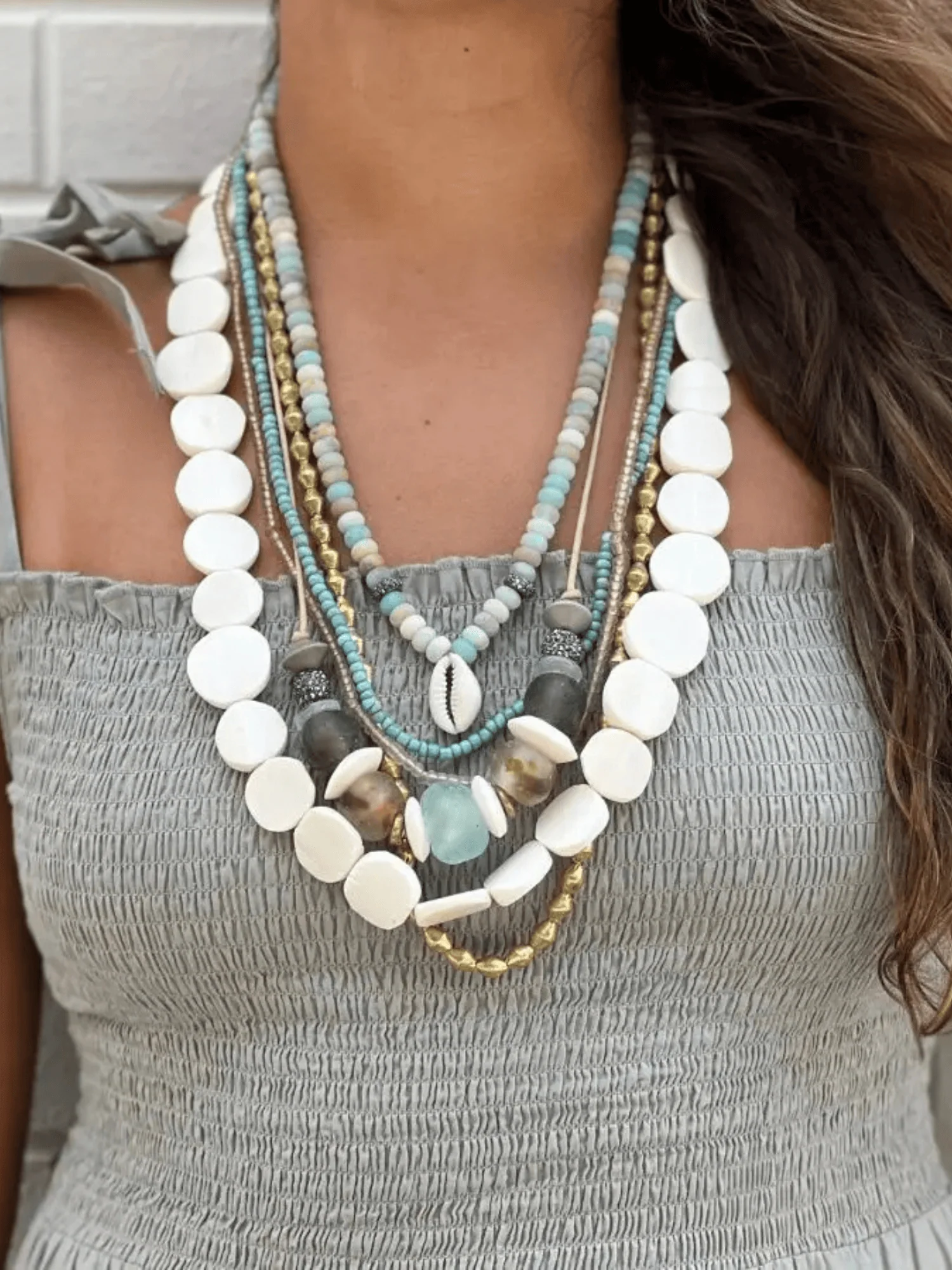 Tribal Classic Necklace | Sea Glass - Image 3