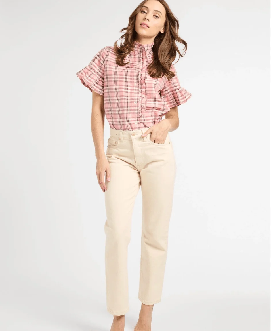 Vanessa Top in Sugarplum Plaid - Image 2