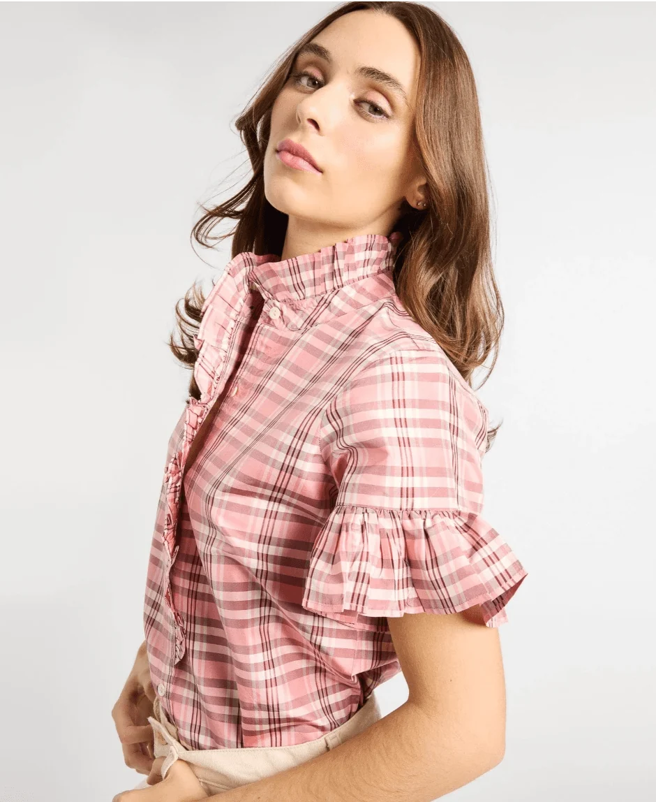 Vanessa Top in Sugarplum Plaid - Image 3