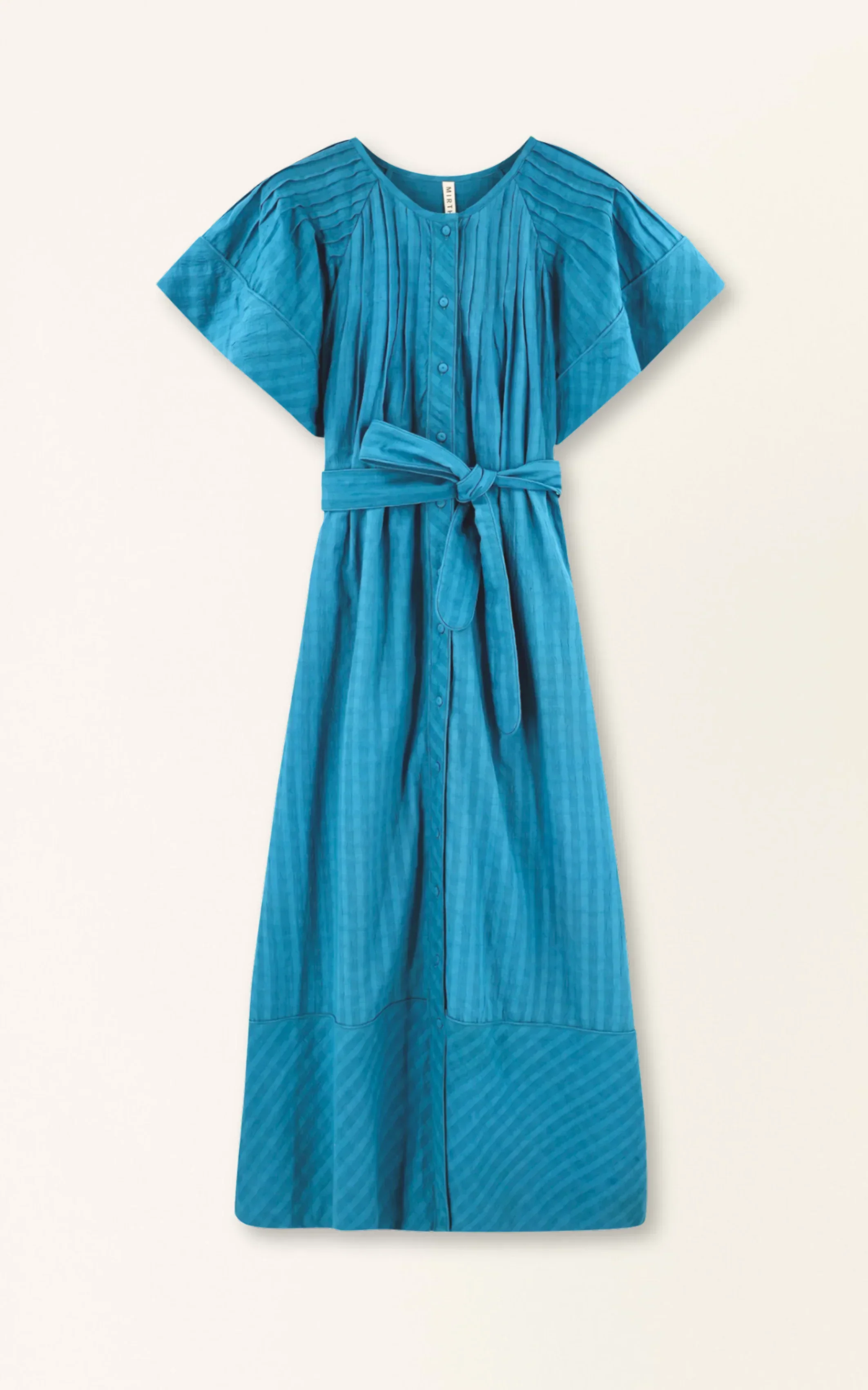 Vienna Pintuck Dress in Azure Dobby - Image 7