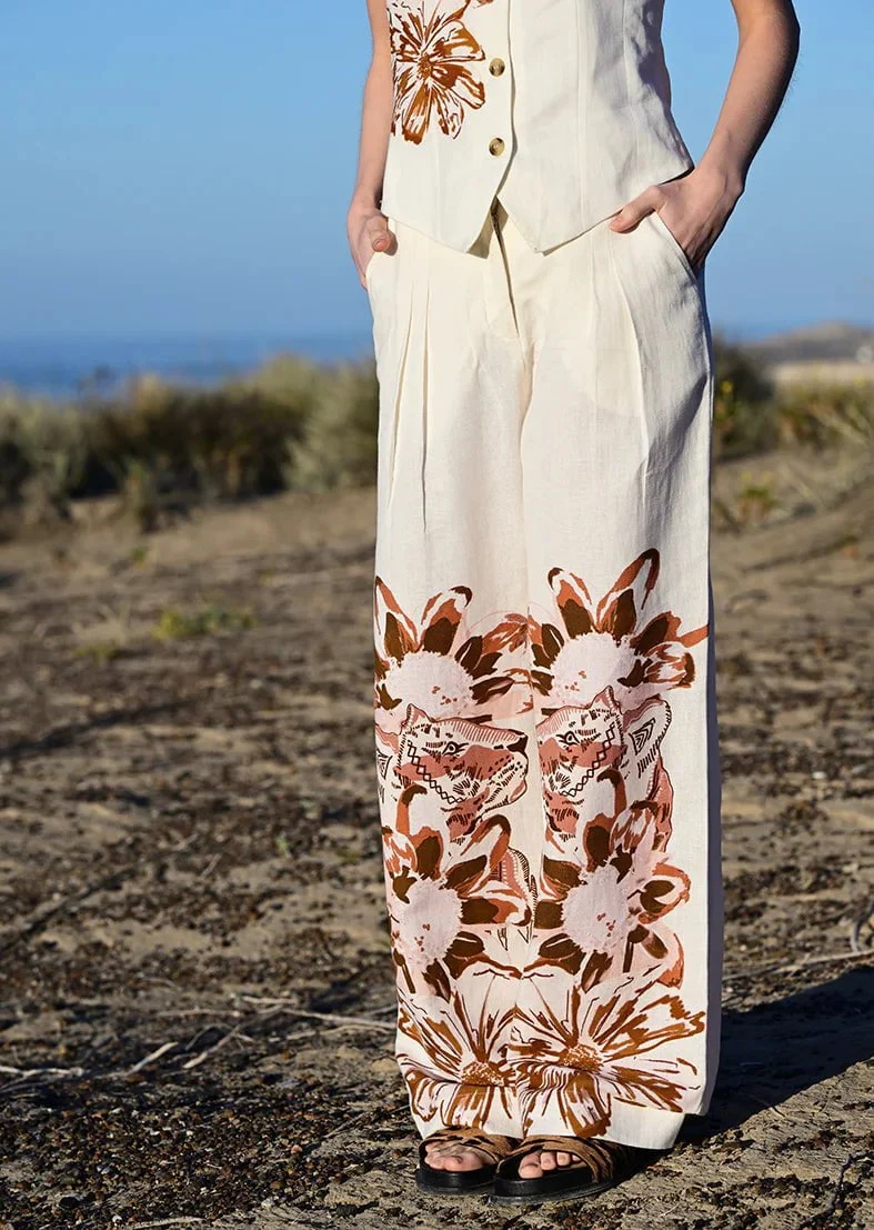 White Flower Tiger Pant - Image 3